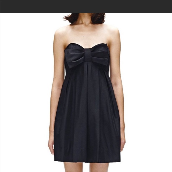 Jill Stuart Bow Taffeta Strapless Cocktail Dress 4 - Picture 2 of 5